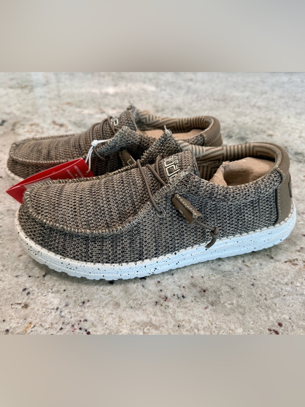 Hey Dude Men’s Wally Sox Slip-On Loafers in Brown NWT